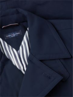 New York Label Padded Relaxed Peacoat — Blue 8