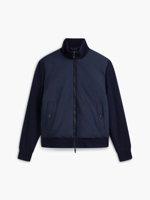 blue new york label wool blend jacket for men tommy hilfiger