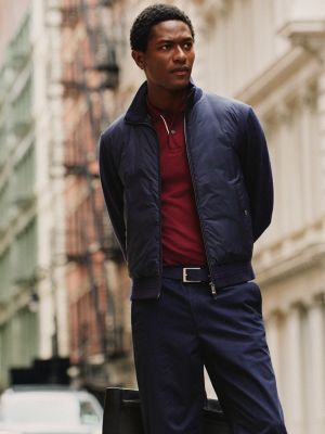 blau new york label jacke aus wollmix für herren - tommy hilfiger