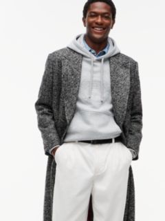 New York Label Wool Blend Longline Coat — Black 2