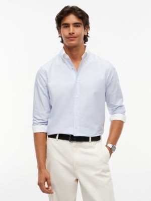chemise coupe standard new york label blue pour hommes tommy hilfiger