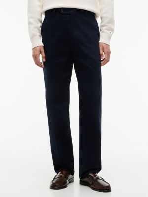blue new york label regular satin chinos for men tommy hilfiger