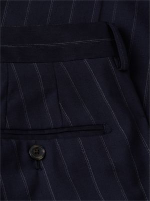 blau new york label nadelstreifenhose aus reiner wolle für herren - tommy hilfiger