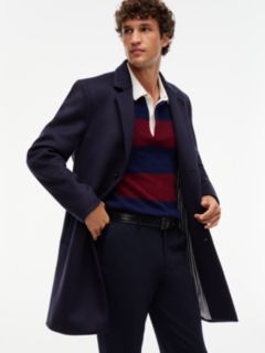 New York Label Knit Straight Trousers — Blue 4