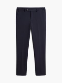 New York Label Knit Straight Trousers — Blue 7