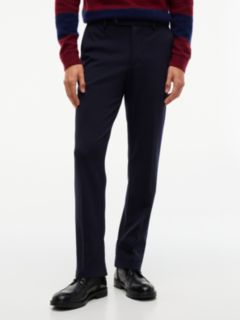 New York Label Knit Straight Trousers — Blue 1
