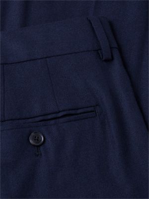 blue new york label wool blend flannel trousers for men tommy hilfiger