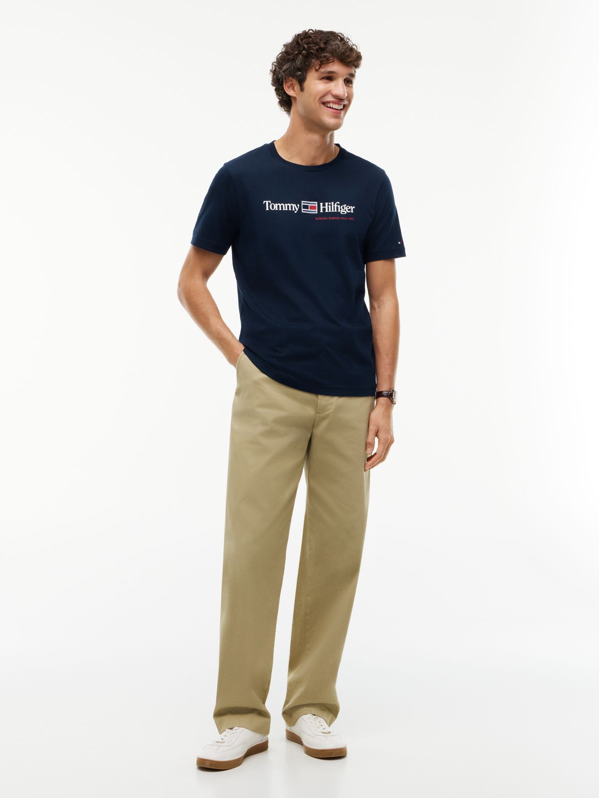 Logo Jersey Crew Neck T-Shirt — Blue