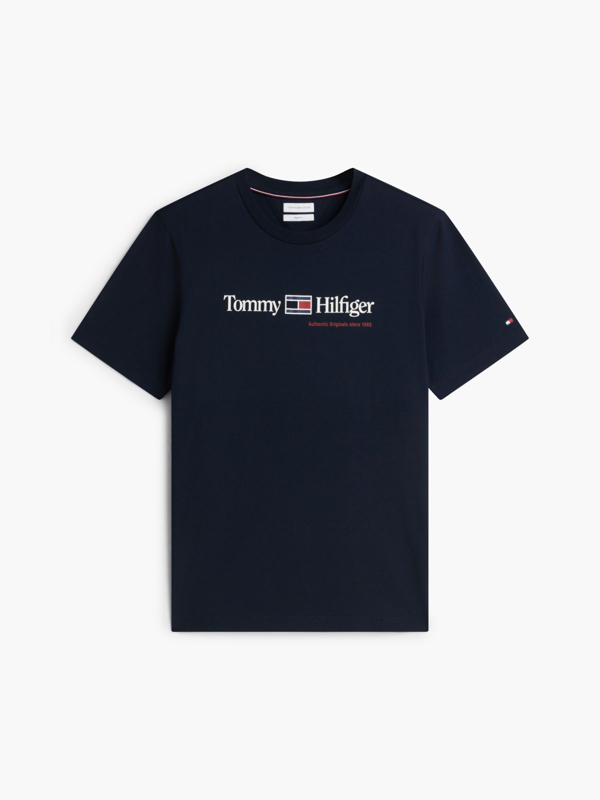 Logo Jersey Crew Neck T-Shirt — Blue