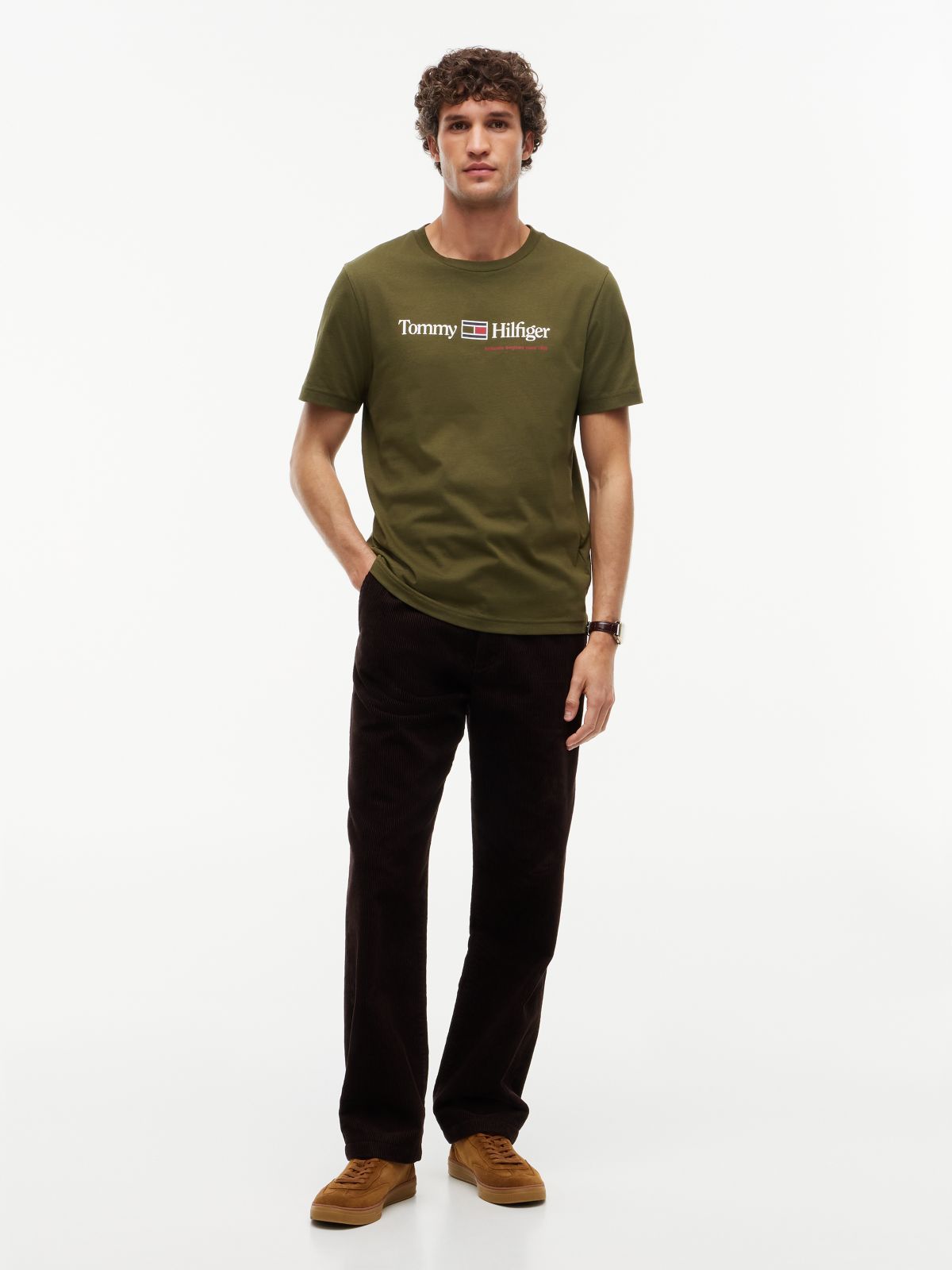 Logo Jersey Crew Neck T-Shirt — Green