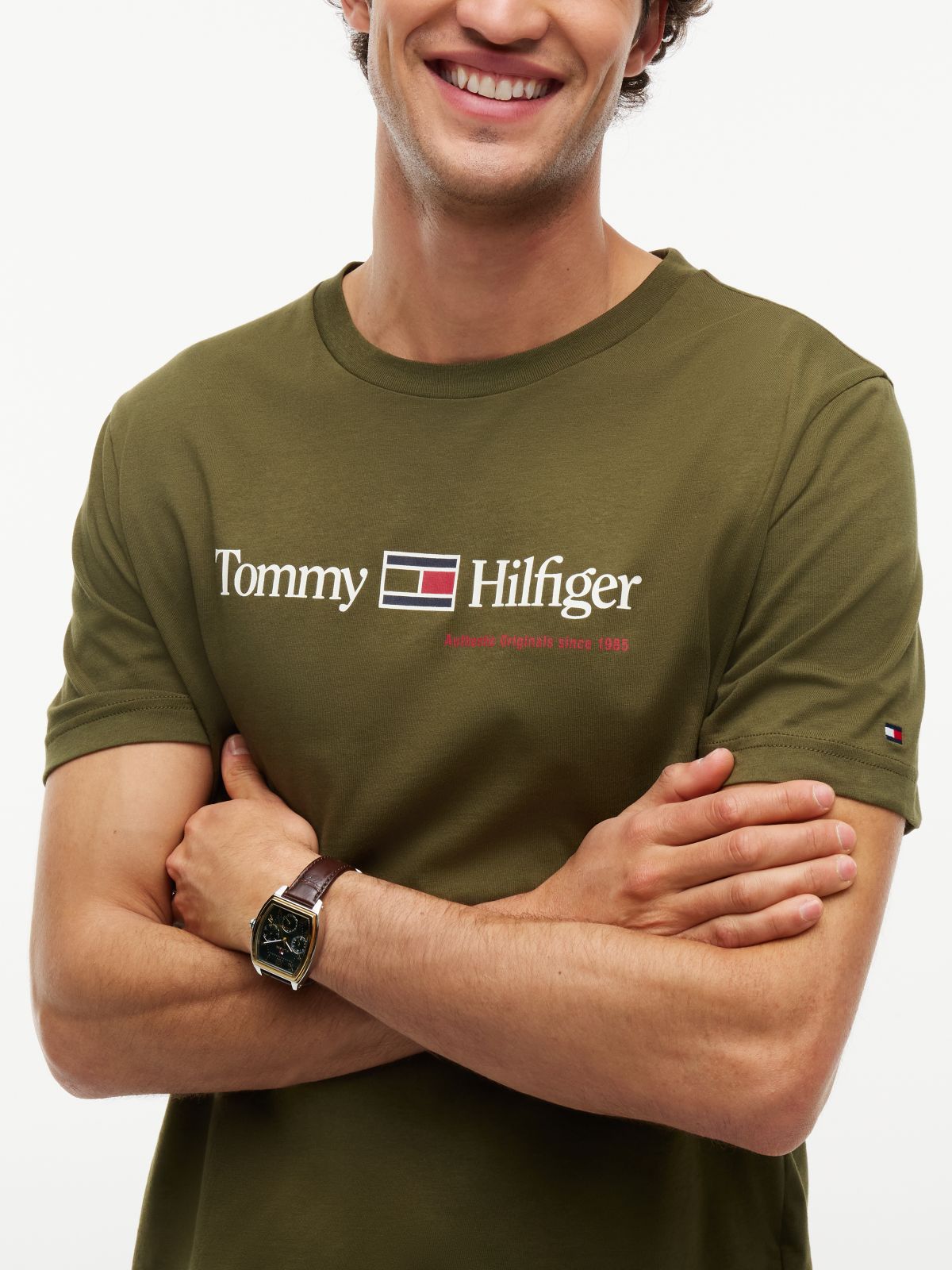 Logo Jersey Crew Neck T-Shirt — Green