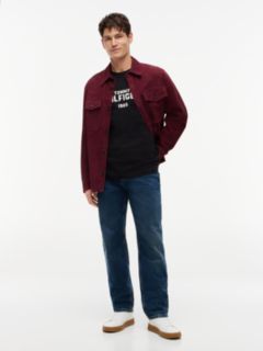 Contrast Logo Crew Neck Jersey T-Shirt — Black 2