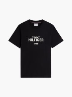 Contrast Logo Crew Neck Jersey T-Shirt — Black 5