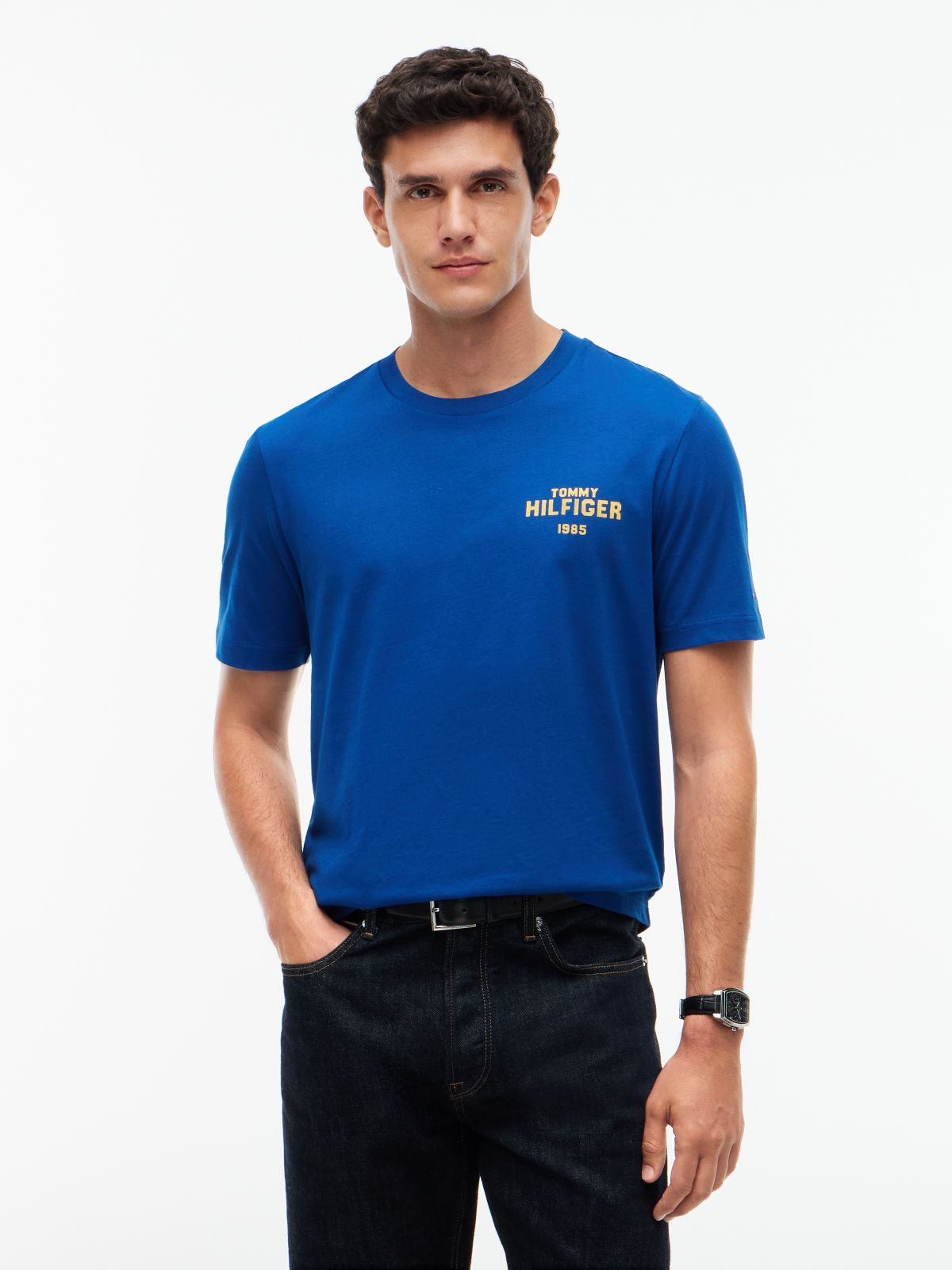 1985 Graphic Jersey T-Shirt — Blue