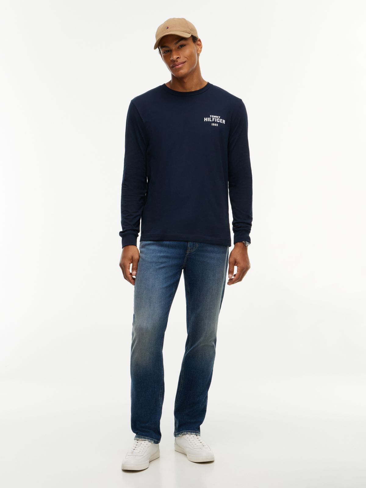1985 Graphic Long Sleeve T-Shirt — Blue