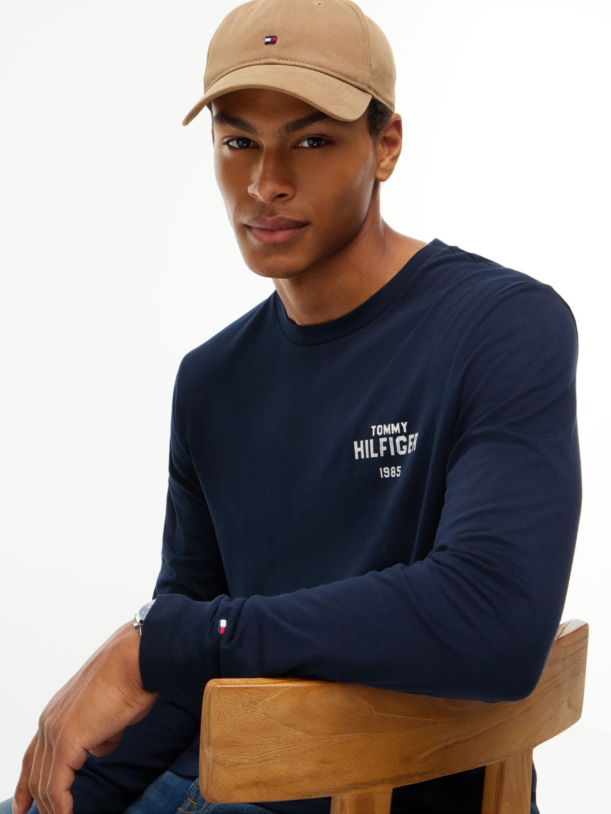 1985 Graphic Long Sleeve T-Shirt — Blue