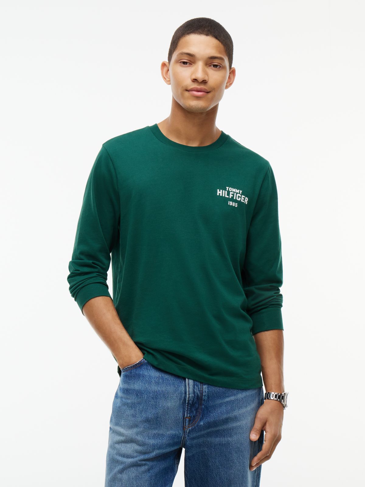 1985 Graphic Long Sleeve T-Shirt — Green