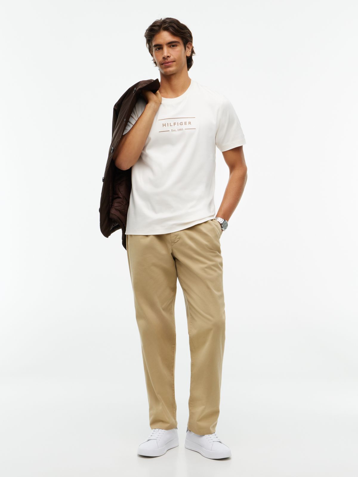 Logo Interlock Knit T-Shirt — Yellow