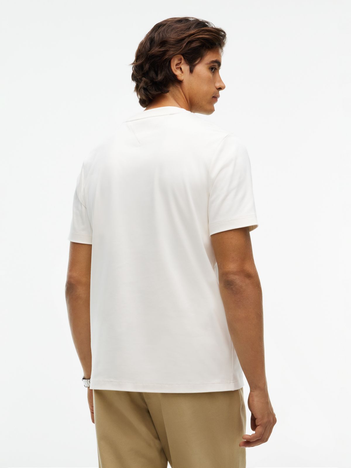 Logo Interlock Knit T-Shirt — Yellow