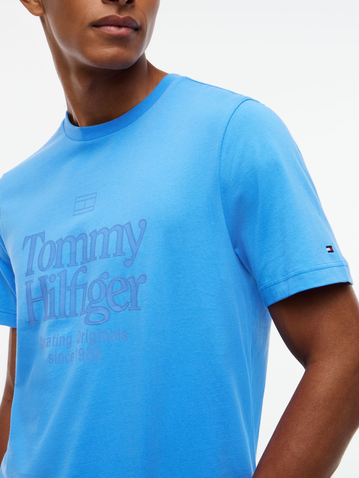 Tonal Graphic Jersey T-Shirt — Blue