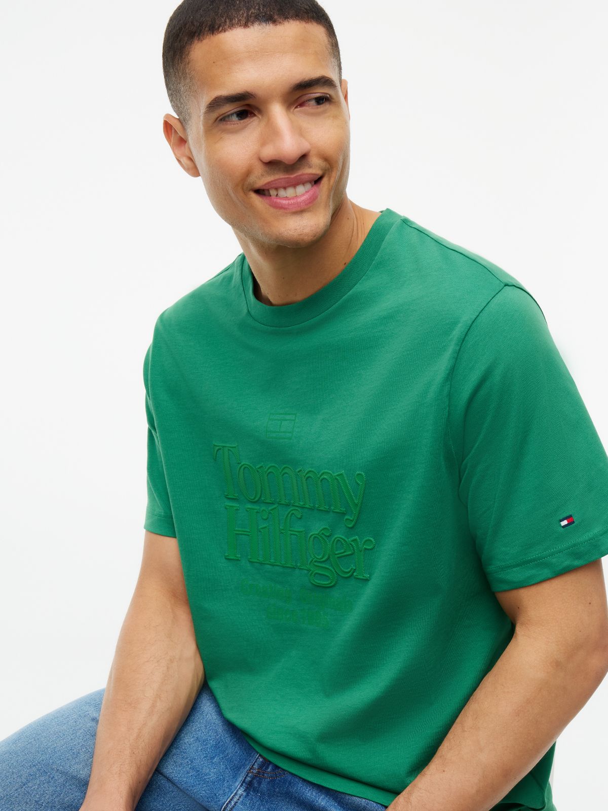 Tonal Graphic Jersey T-Shirt — Green