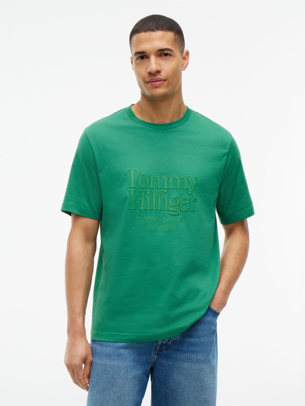 Tonal Graphic Jersey T-Shirt — Green