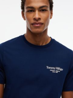 Back Logo Crew Neck T-Shirt — Blue 3