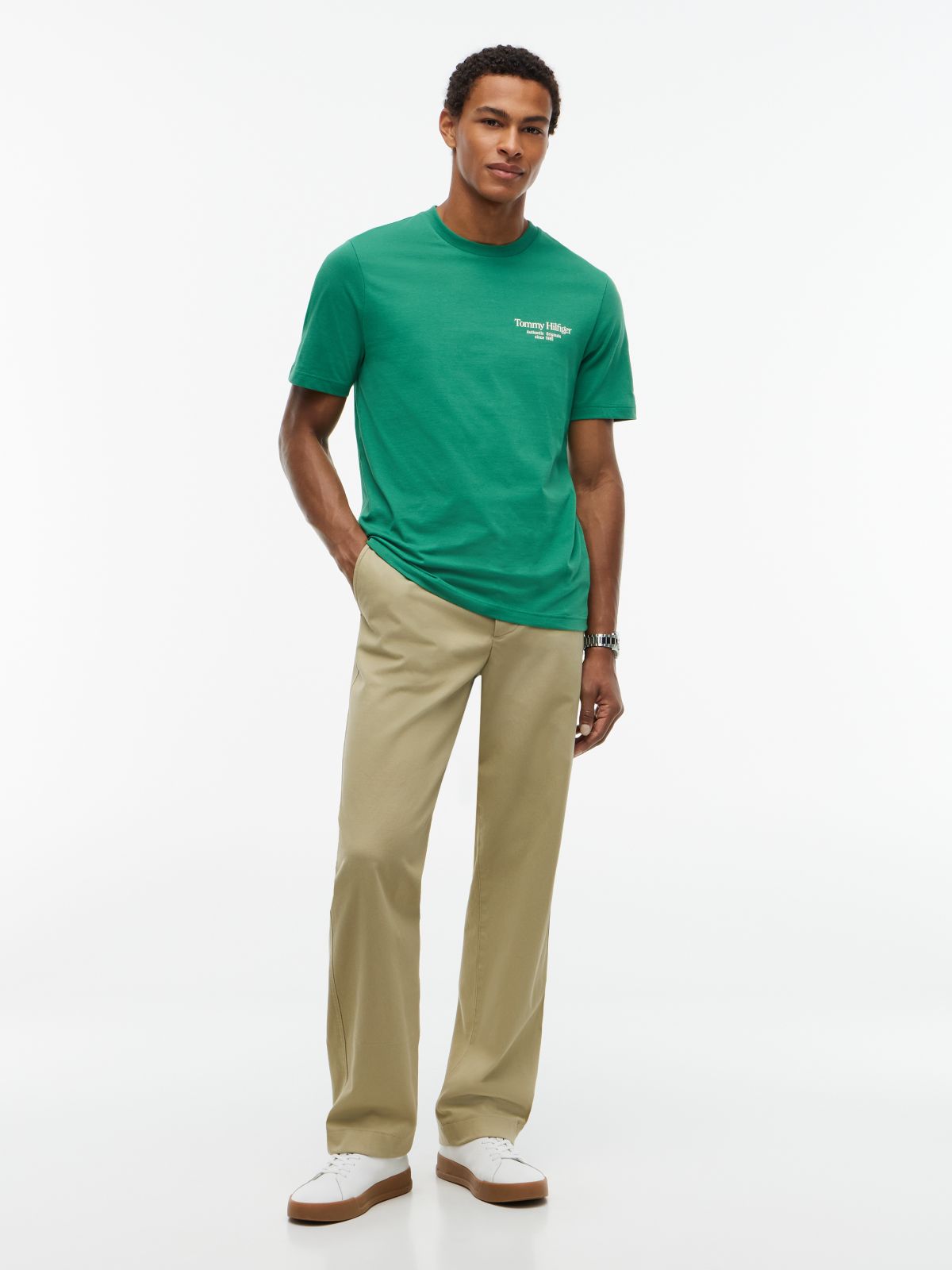 Back Logo Crew Neck T-Shirt — Green