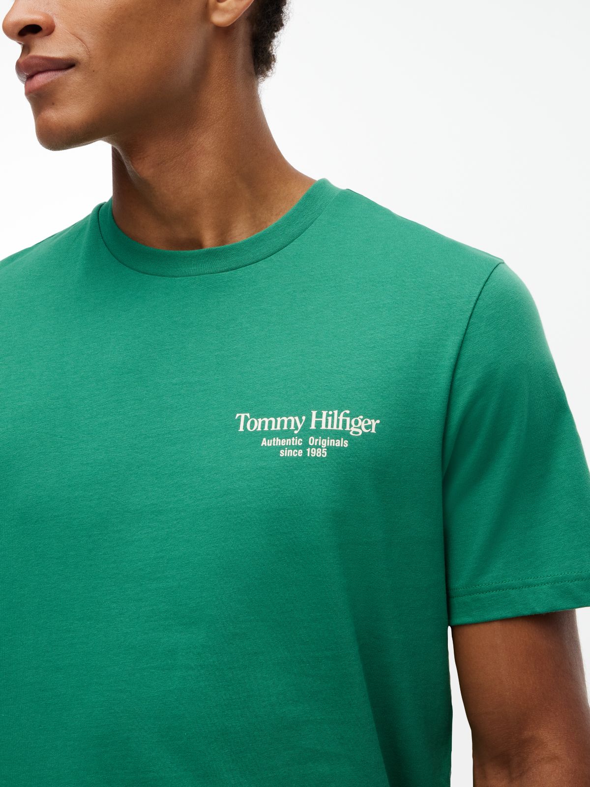 Back Logo Crew Neck T-Shirt — Green