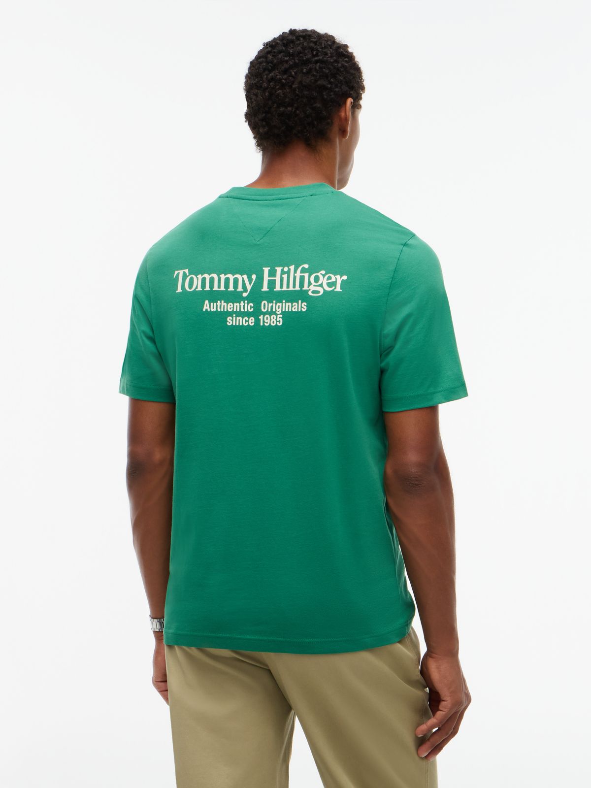 Back Logo Crew Neck T-Shirt — Green
