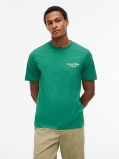 Back Logo Crew Neck T-Shirt — Green 1