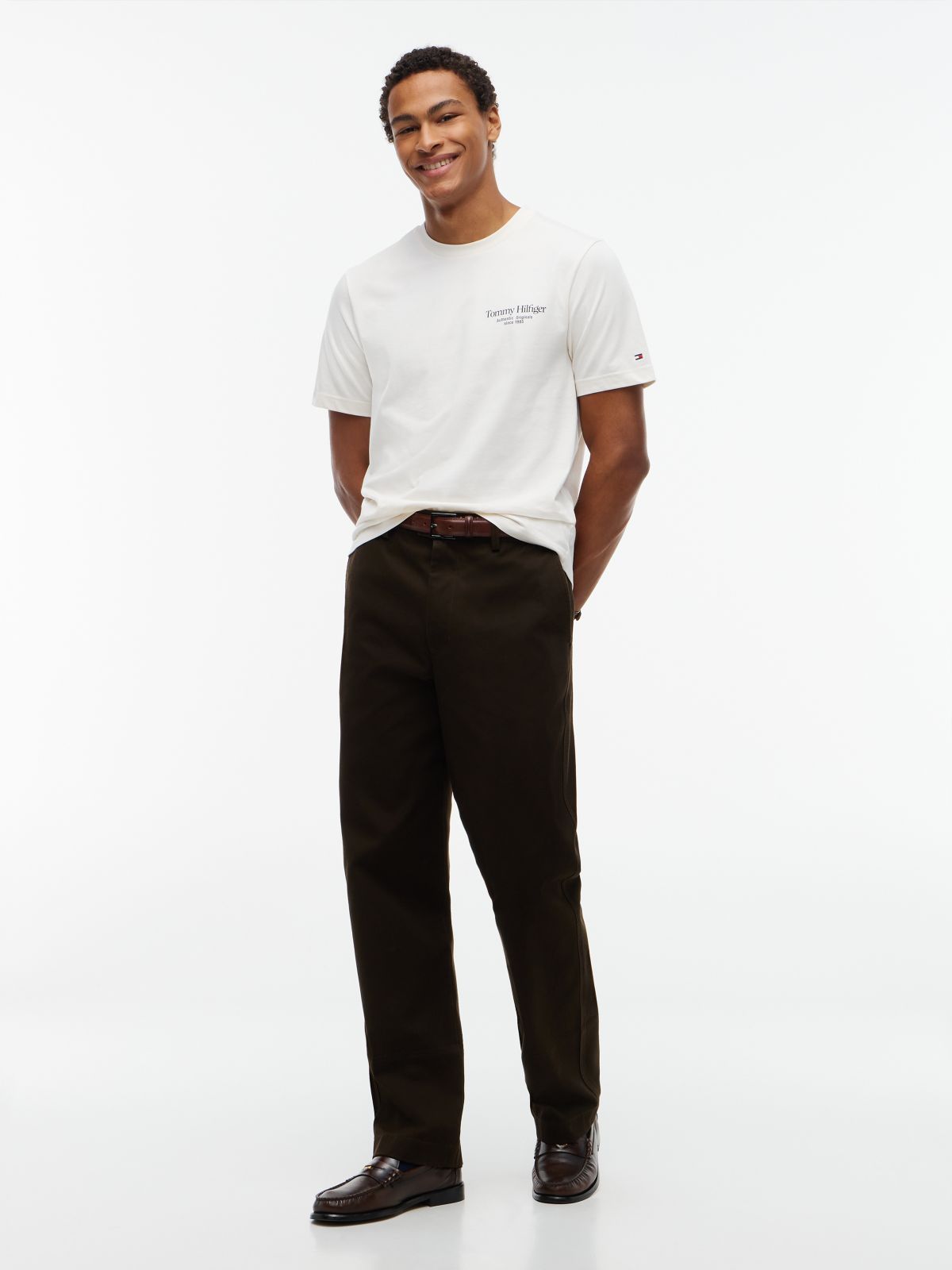 Back Logo Crew Neck T-Shirt — Yellow