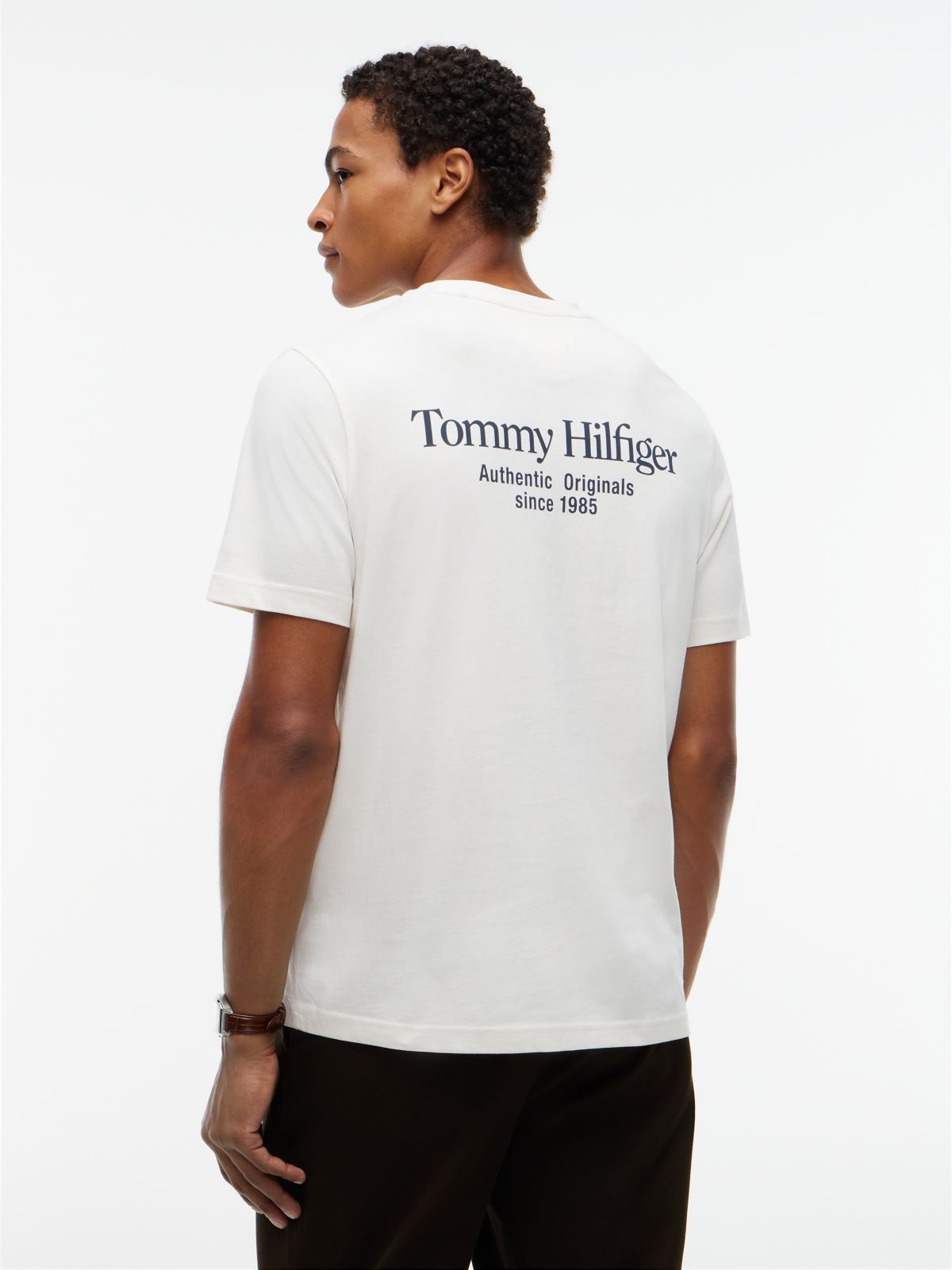 Back Logo Crew Neck T-Shirt — Yellow