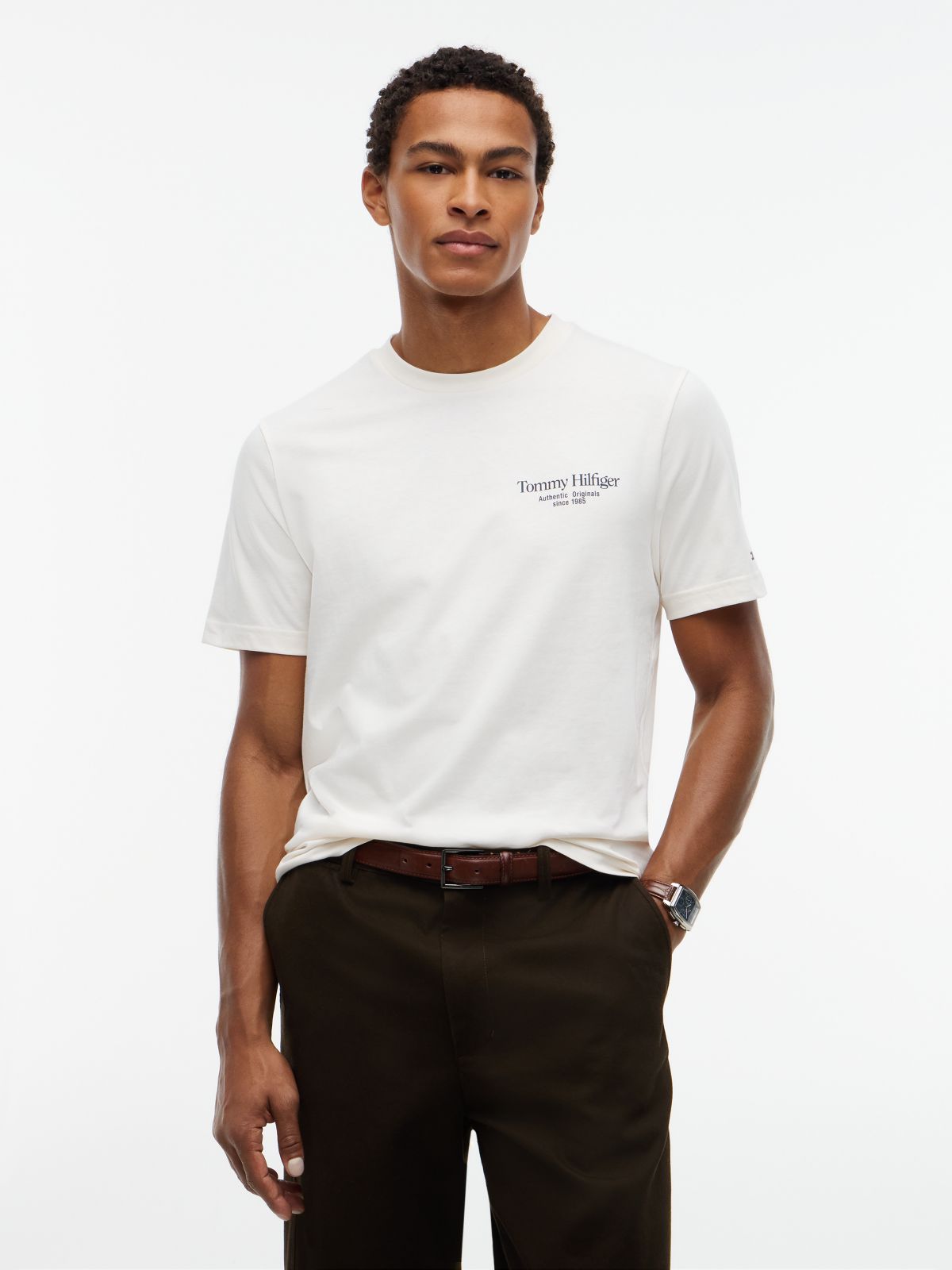 Back Logo Crew Neck T-Shirt — Yellow