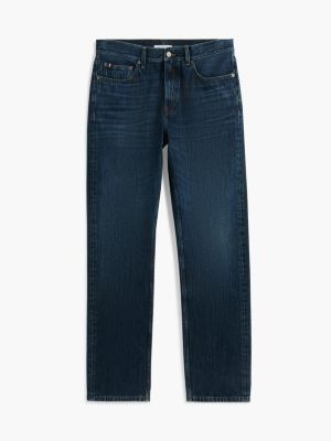 denim dover regular straight jeans mit whisker-effekt für herren - tommy hilfiger