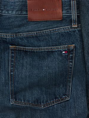 denim dover regular straight jeans mit whisker-effekt für herren - tommy hilfiger