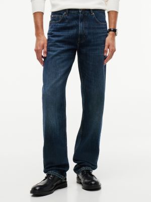denim dover regular straight jeans mit whisker-effekt für herren - tommy hilfiger