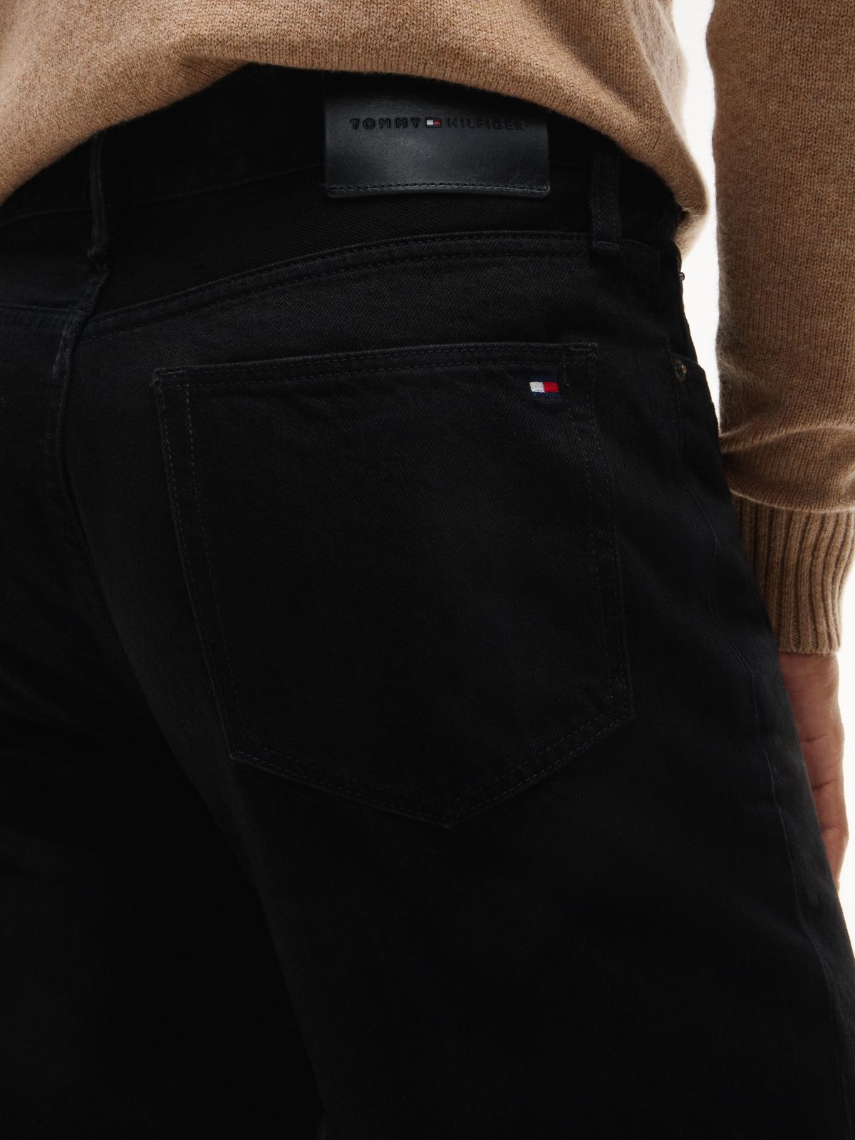 River Relaxed Straight Black Jeans — Denim