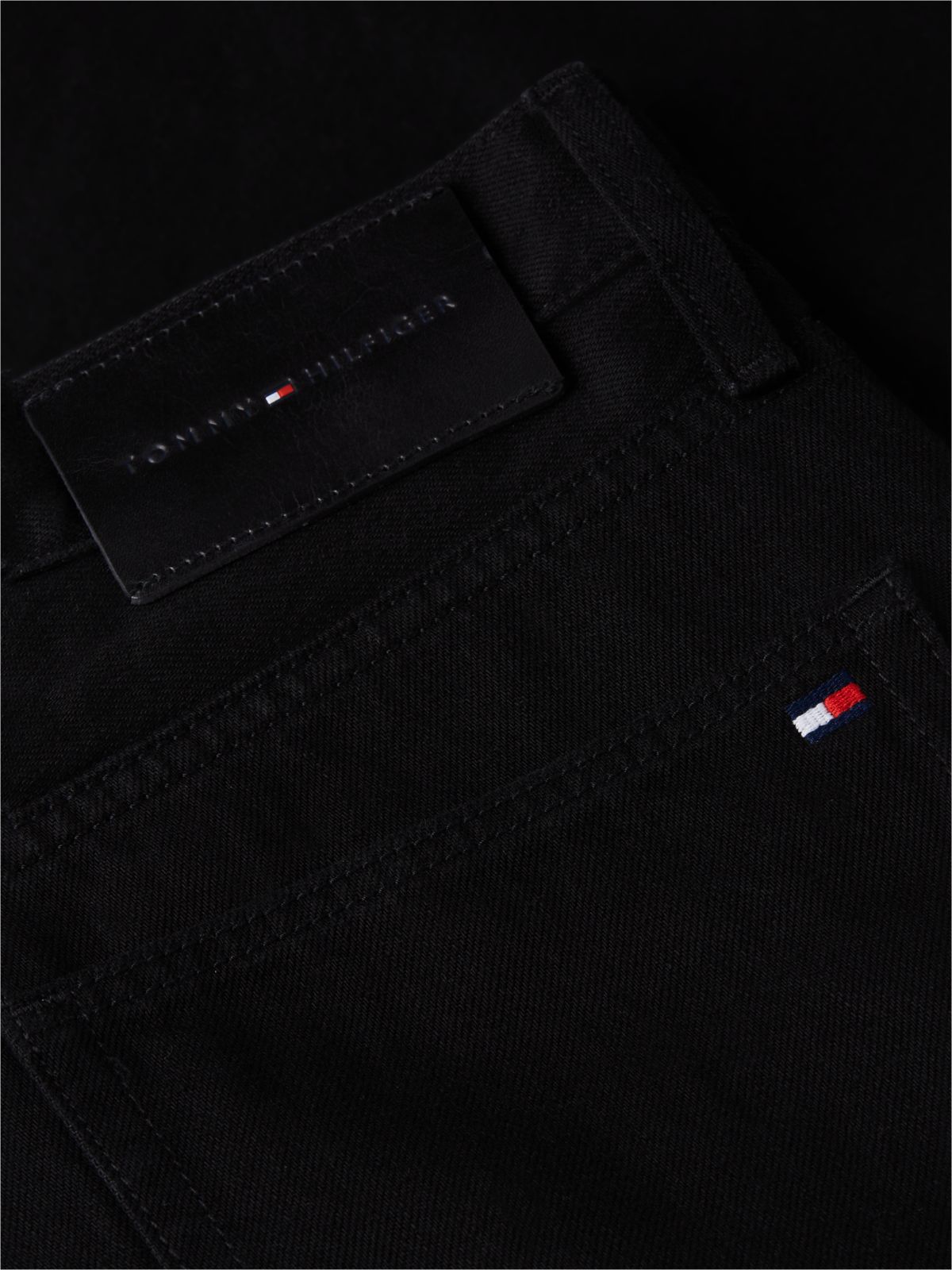 River Relaxed Straight Black Jeans — Denim