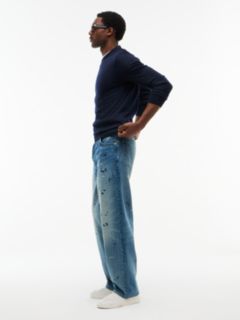 Grand Embroidery Loose Jeans — Denim 3