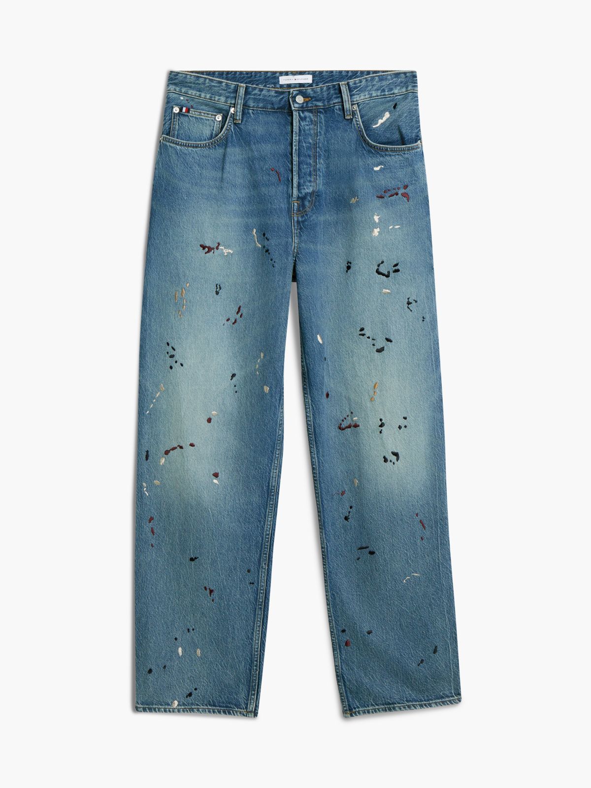 Grand Embroidery Loose Jeans — Denim