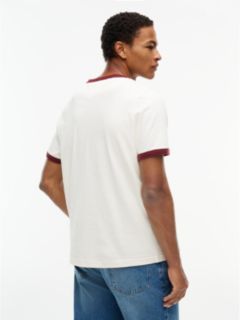 Logo Textured Jersey Ringer T-Shirt — Yellow 4