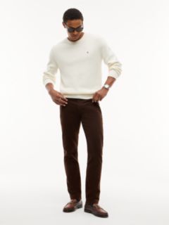 Denton Slim Straight Garment Dyed Jeans — Brown 2