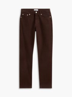 Denton Slim Straight Garment Dyed Jeans — Brown 7