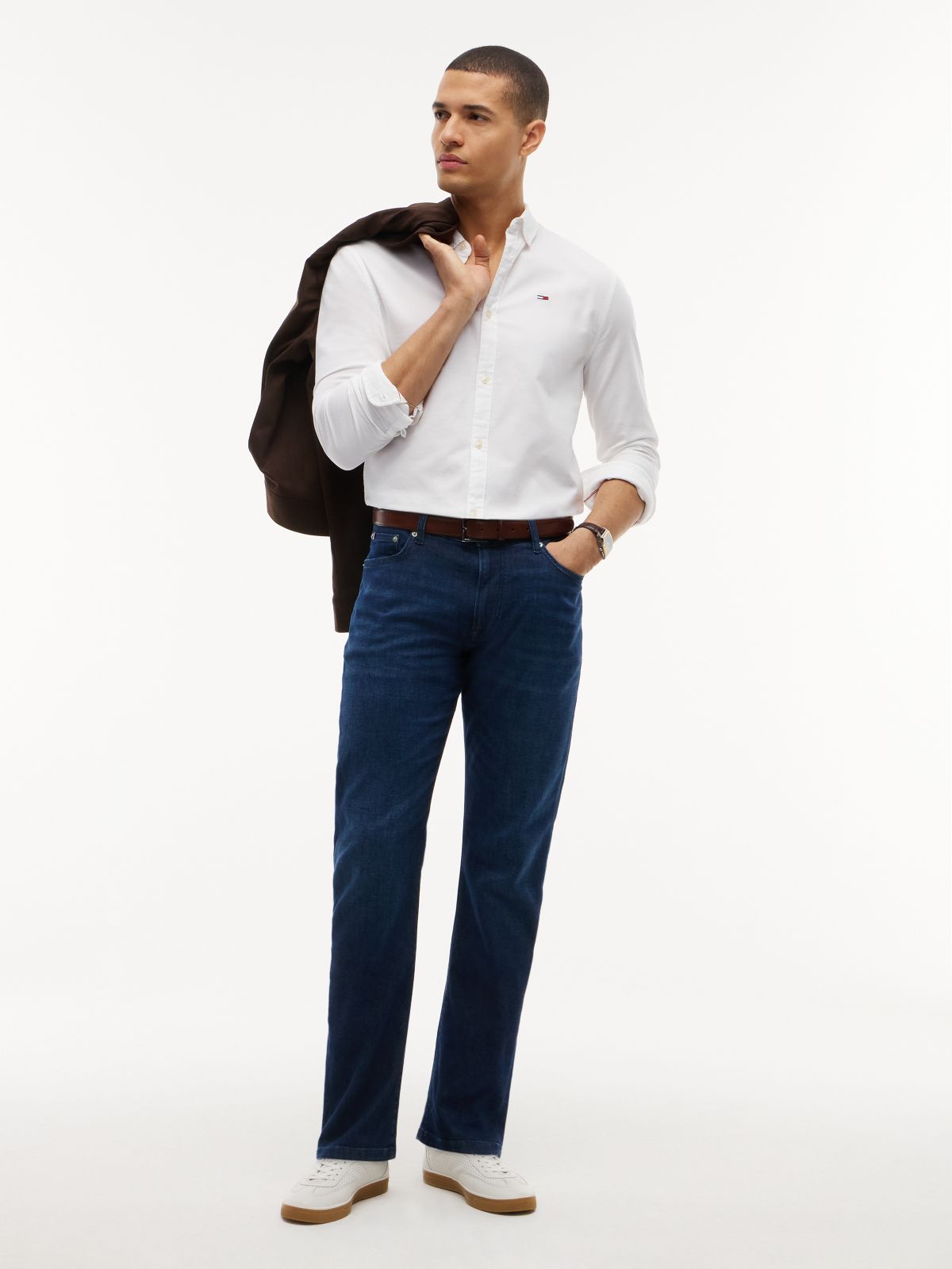 Denton Slim Straight Faded Jeans — Denim