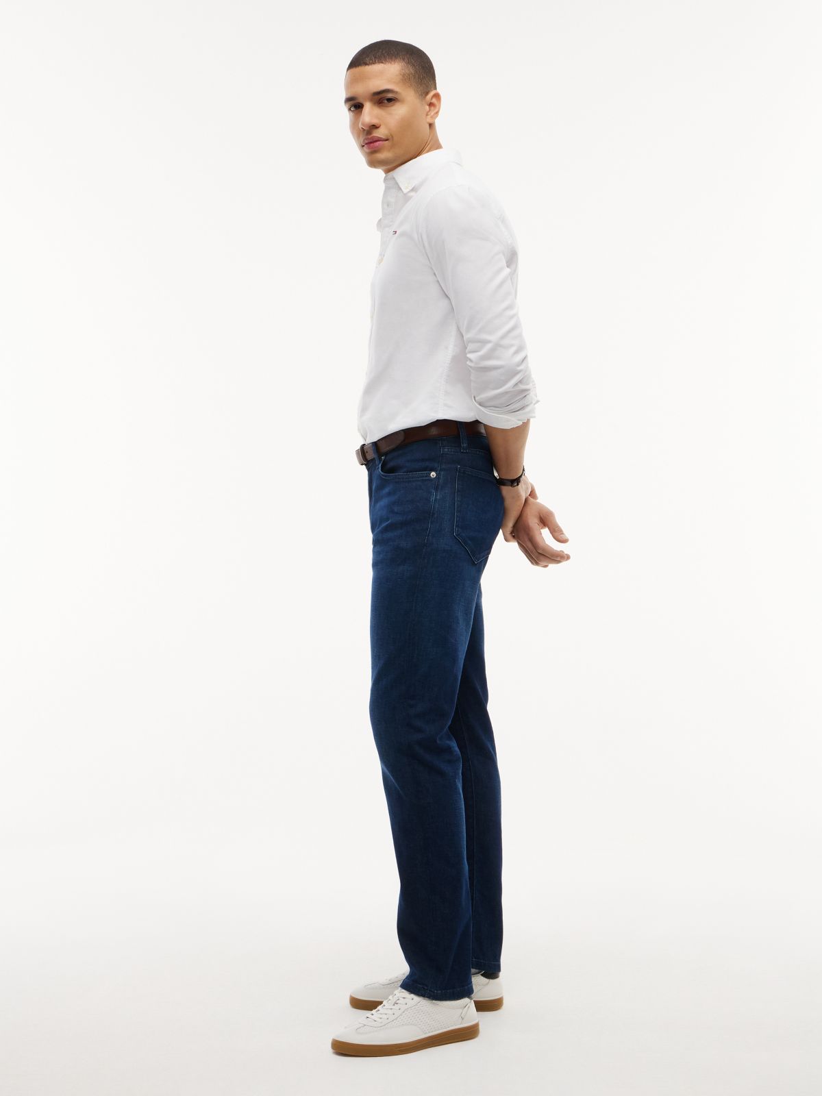 Denton Slim Straight Faded Jeans — Denim
