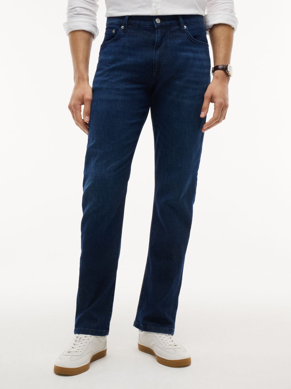 Denton Slim Straight Faded Jeans — Denim