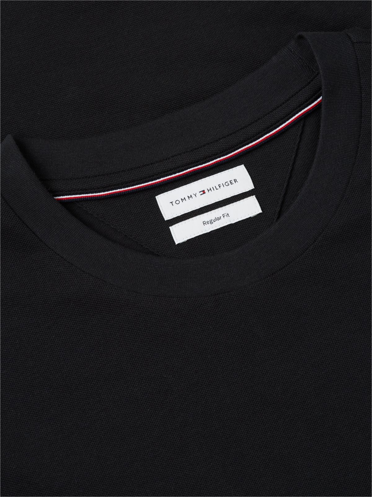 Global Stripe Pocket Pique T-Shirt — Black