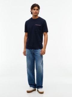 Global Stripe Pocket Pique T-Shirt — Blue 2
