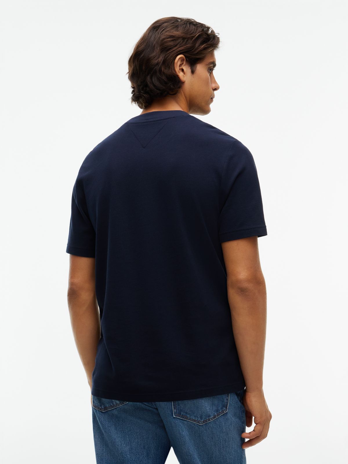 Global Stripe Pocket Pique T-Shirt — Blue